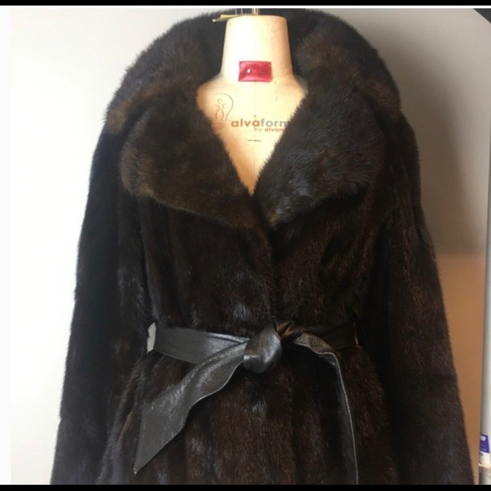 Vintage mink fur coat genuine real